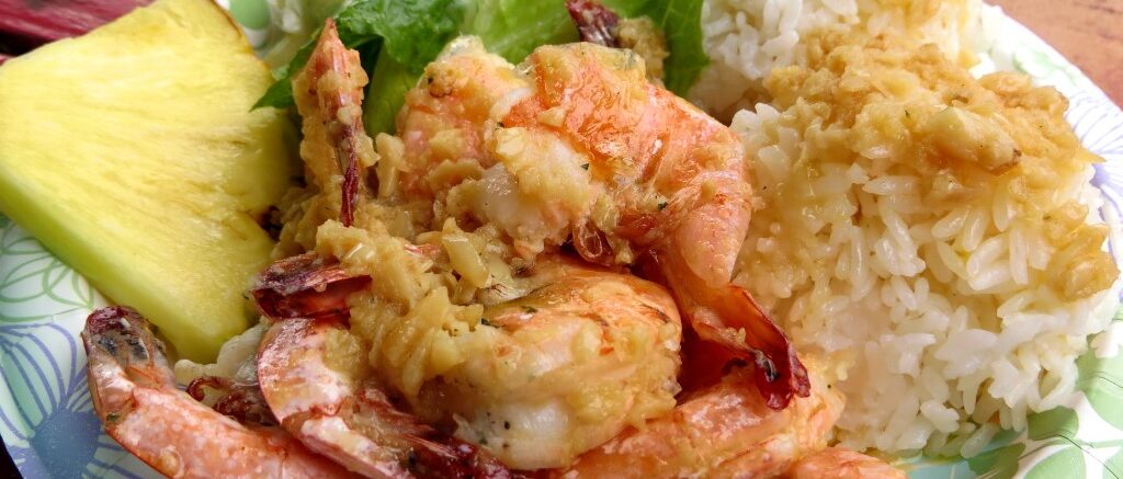 Fumi's Shrimp Ponds - Oahu Nature Tours lunch